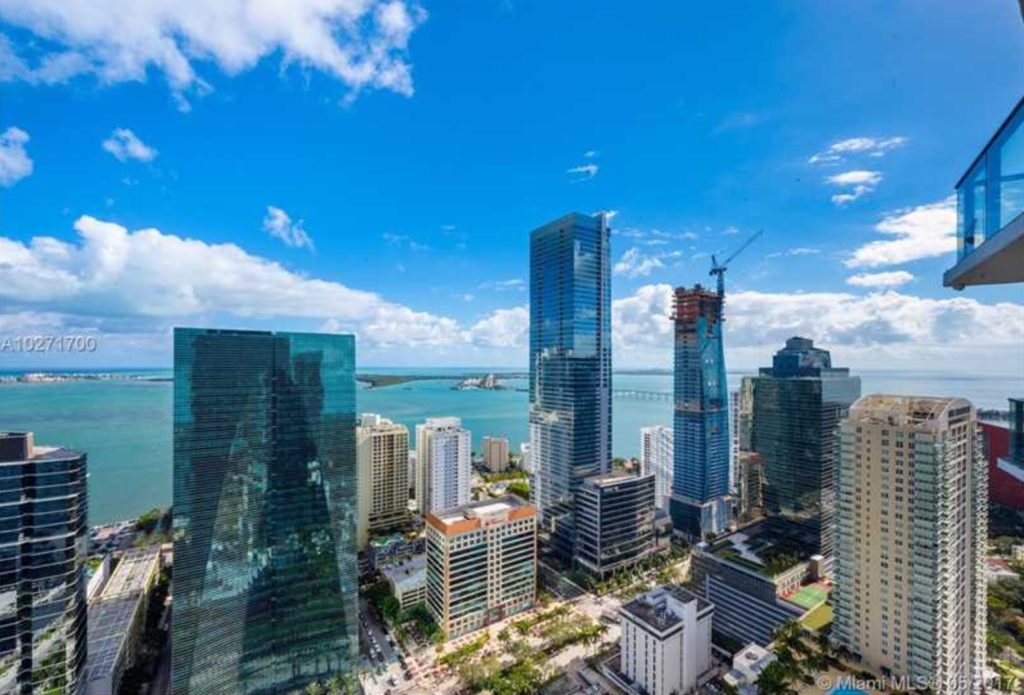 brickell luxury condos overhead view
